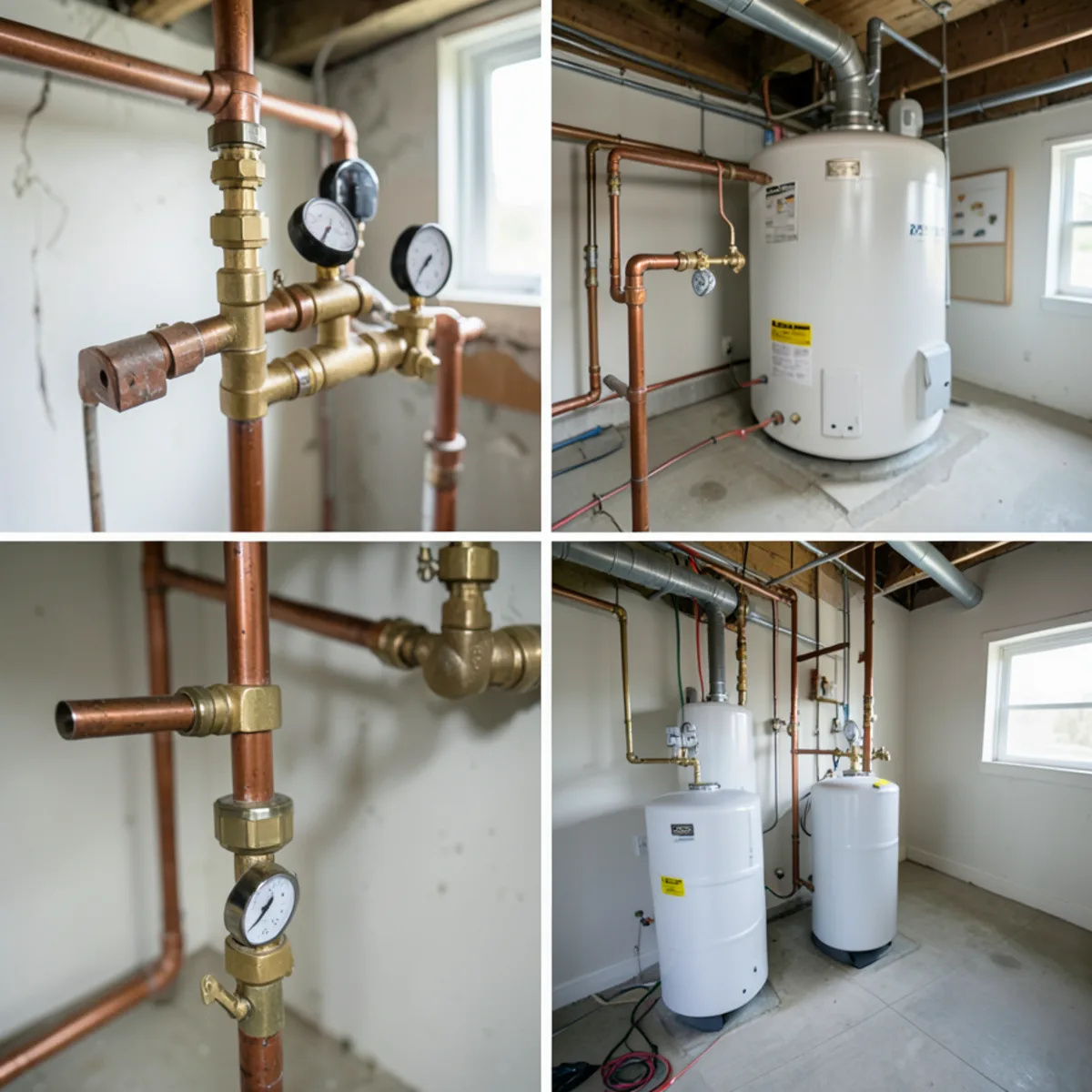 Littleton water heater technician organizing service truck inventory and factory components