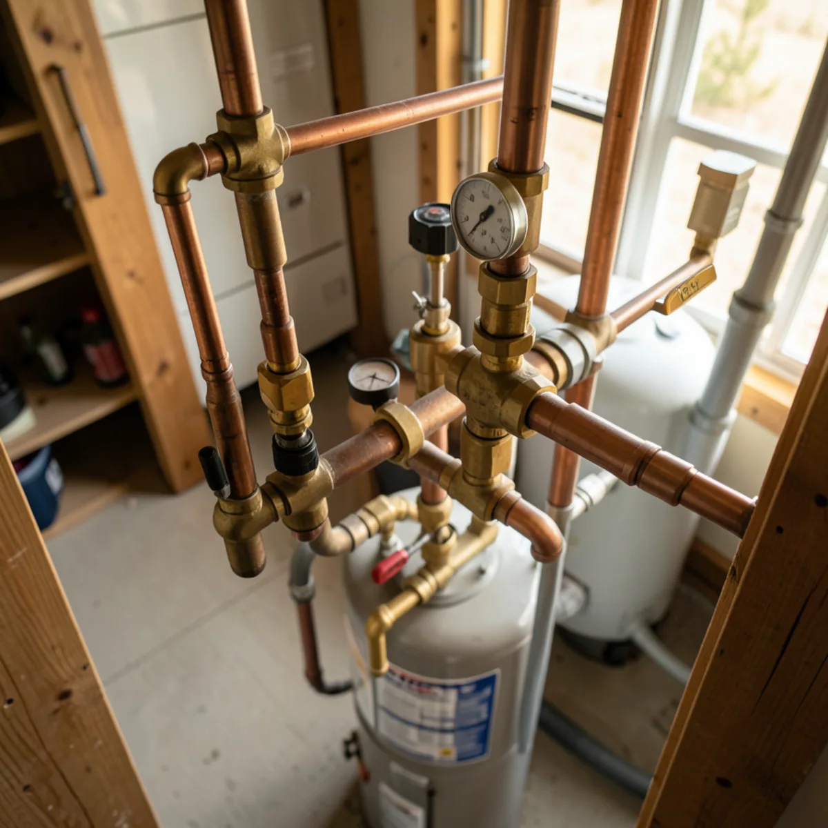 Completed water heater installation in Parker