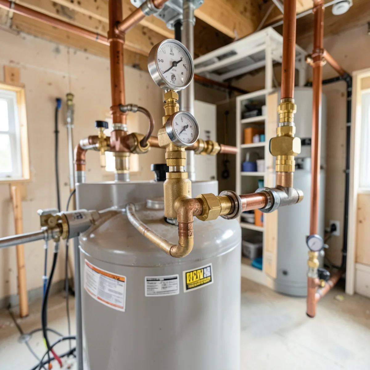 Detailed mechanical view for Water heater replacement in Littleton, CO